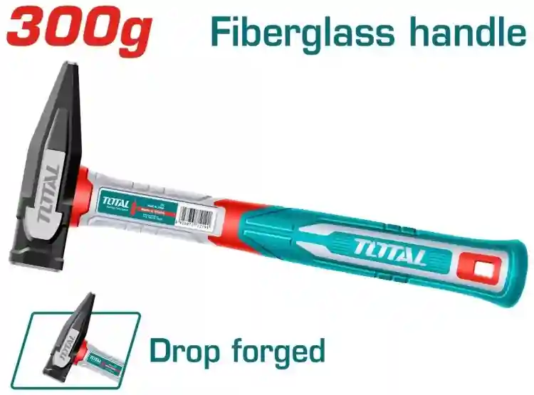 THMH62300 - "ТОТАL" Молоток
кованный 300гр, углеродистая сталь 45,
рукоятка стек