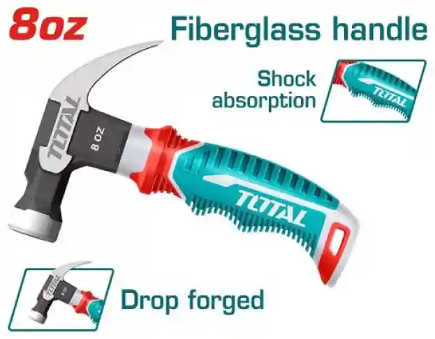 THCH61008D - "ТОТАL" Мини молоток
гвоздодёр 220Гр