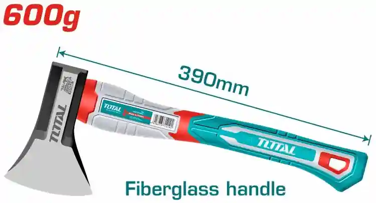 THAX061600 - "ТОТАL" Топор 600Гр, углеродистая сталь 45, рукоятка из стекловолкн