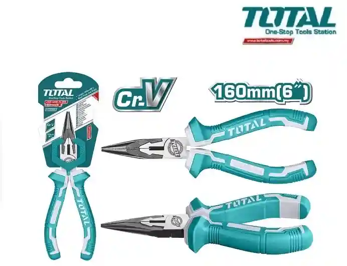 THT220606 - "ТОТАL" Тонкогубцы
160мм, Cr-V.