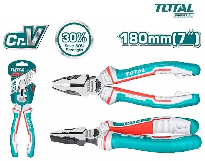 THT210706S - "ТОТАL" плоскогубцы
PRO 180мм Cr-V
