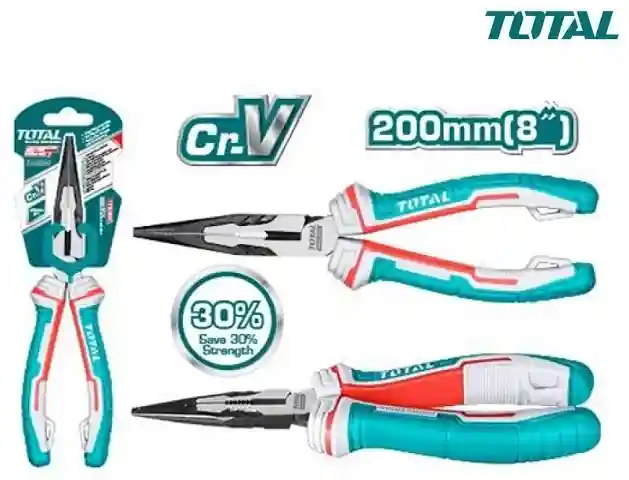 THT220806S - "ТОТАL" тонкогубцы PRO
200мм Cr-V