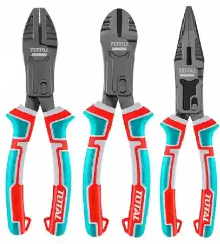 THT2CK231S - "ТОТАL" Набор губцевых
инструментов 3шт INDUSTRIAL,
усиленный зажим