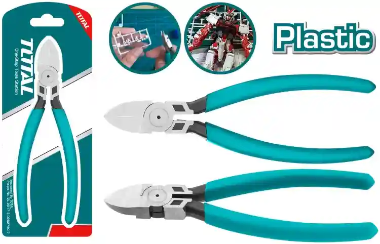 THT230512 - "ТОТАL" Бокорезы для
пластика и меди 140мм.