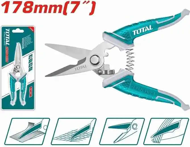 THT117871 - "ТОТАL" Ножницы
электрика 178мм
