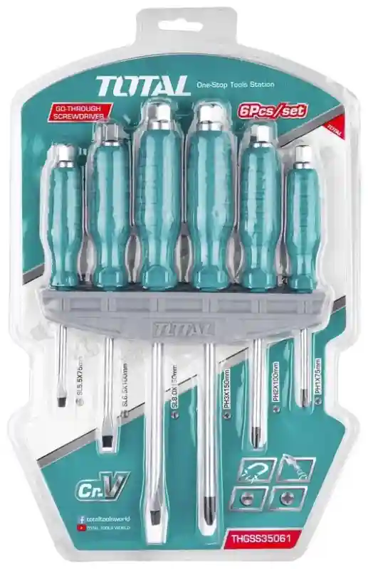 THGSS35061 - "ТОТАL" Набор ударных
отвёрток 6ш