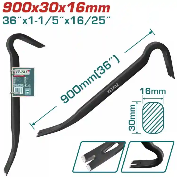 THT431362 - "ТОТАL" Лом гвоздодёр
900 мм.
