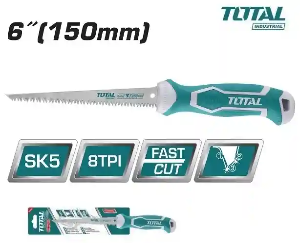 THWBSW66 - "ТОТАL" ножовка для
гипсокартона 150мм, 8TPI.
