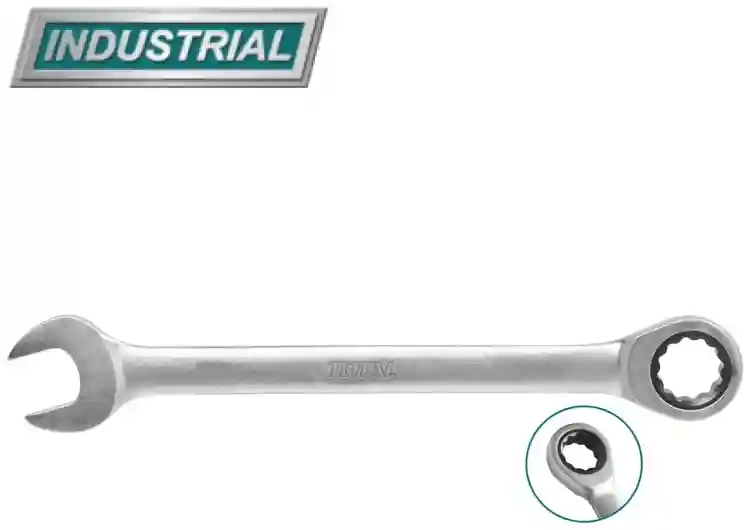 TCSPAR211 - "ТОТАL" Ключ гаечный
комбинированный с трещоткой 21мм,
290мм, Cr-V
