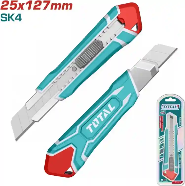 THT5112505 - "ТОТАL" Нож
канцелярский, особо острое лезвие 25мм.6616