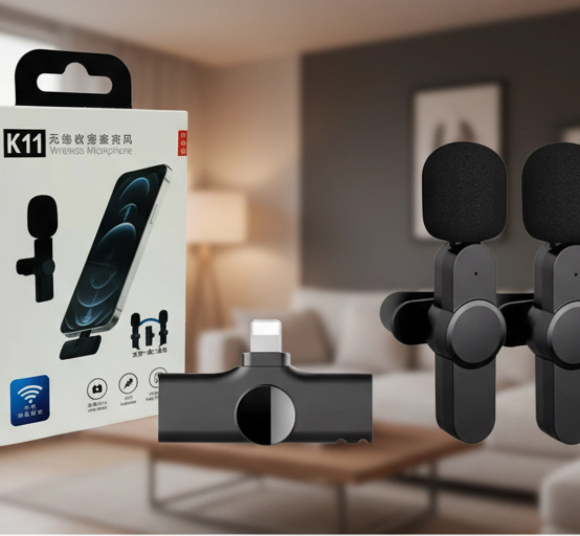 Беспроводной Петличный микрофон  2в1 FaizFull K-11 lightning