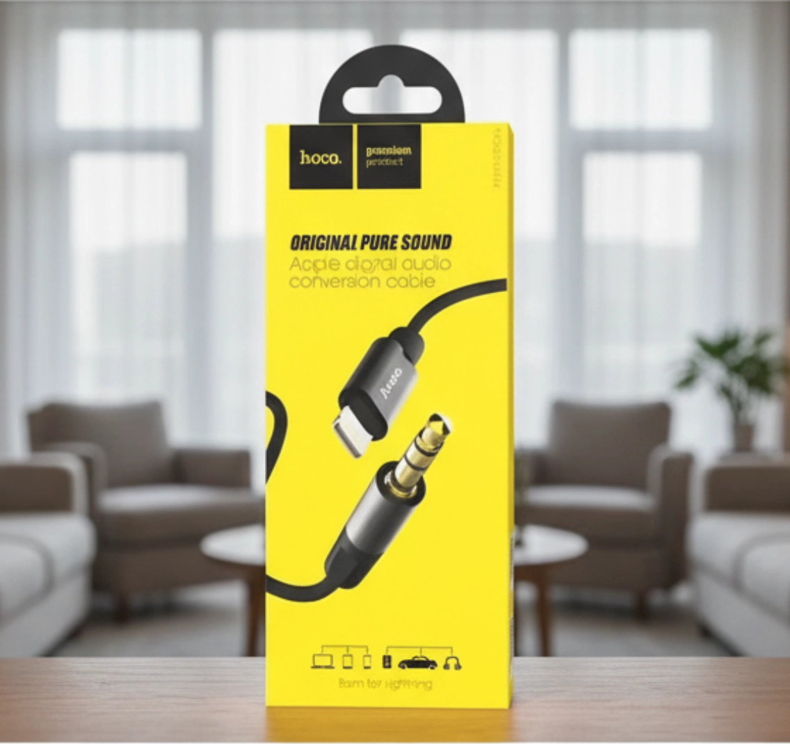 Аудиокабель HOCO Lightning-3.5 мм AUX (1 м)