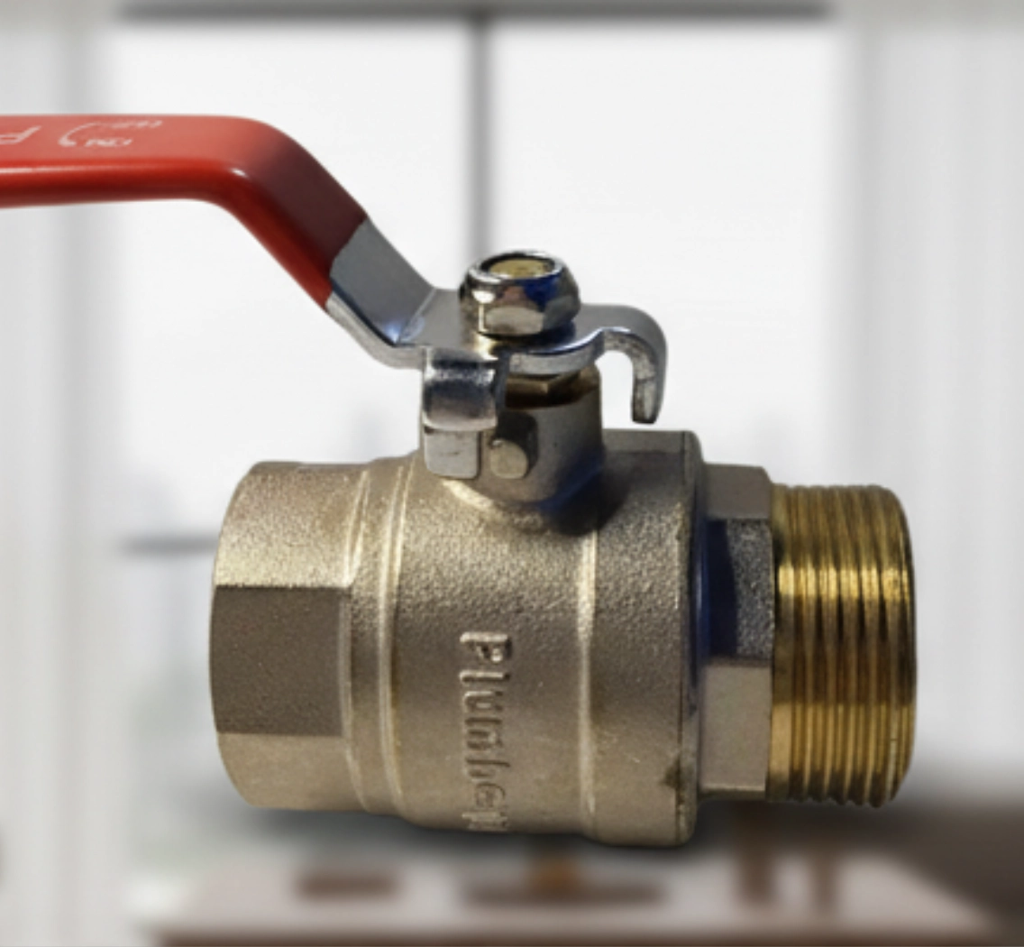 Кран латунный Plumberg (папа, мама)