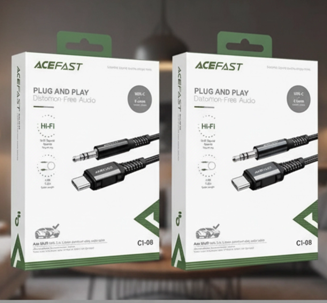 Аудиокабель ACEFAST C1-08 USB-C → 3.5 мм AUX (Hi-Fi, Plug & Play)