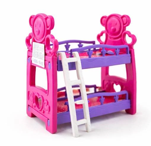 Двухъярусная кроватка для кукол с лестницей