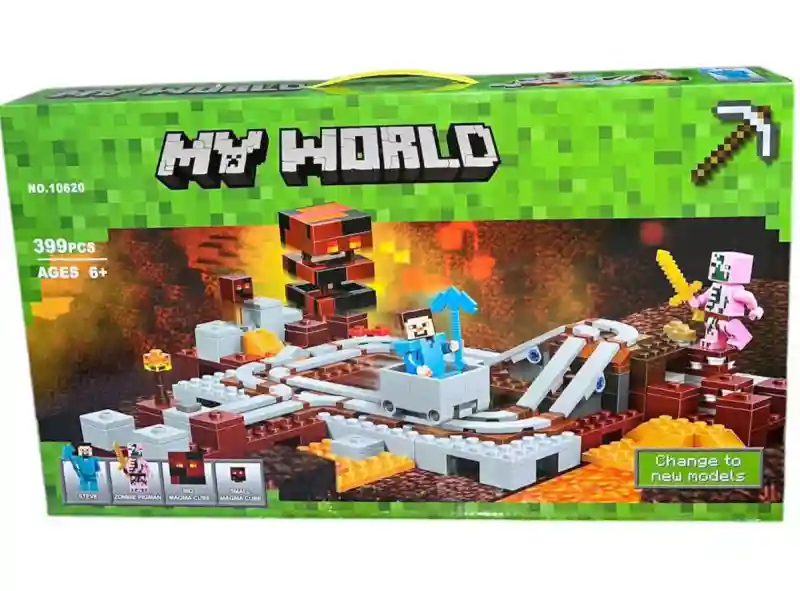 Конструктор My World 10620 «Железная дорога Нижнего мира», 399 деталей