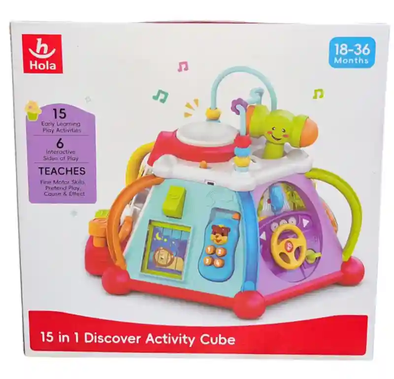 Развивающий игровой центр Hola Мультибокс 15 в 1 «Activity Cube»