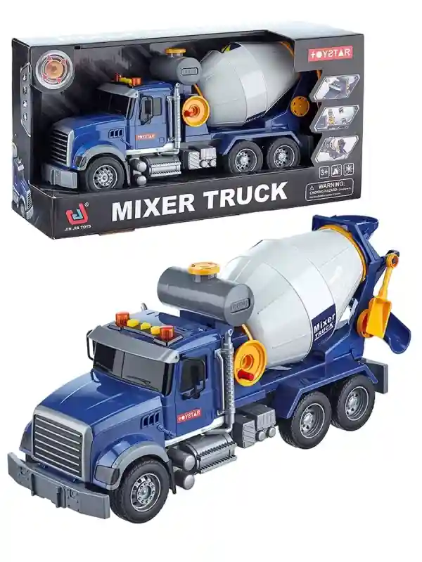 Детская инерционная машина-бетоновоз JIN JIA TOYS Mixer Truck со звуковыми и све