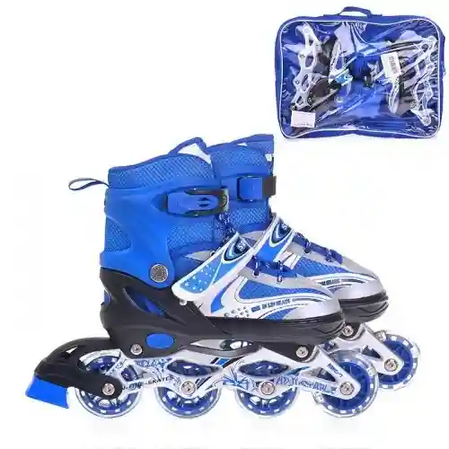 Роликовые коньки L синие — инлайн-ролики взрослые синие