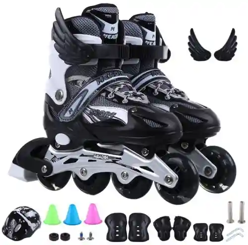 Роликовые коньки L черный