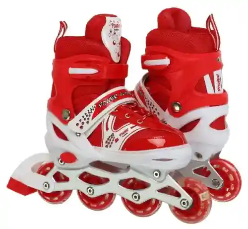 Роликовые коньки L краснымй