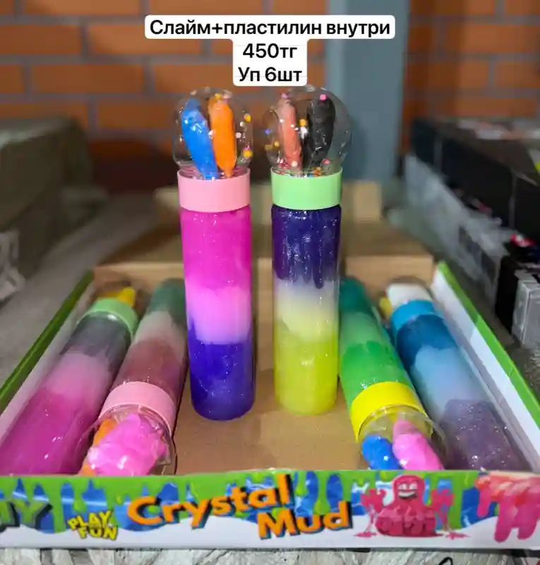  Слайм + пластилин внутри 
