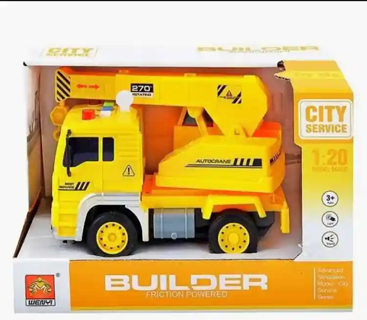 Игрушечный кран грузовик 