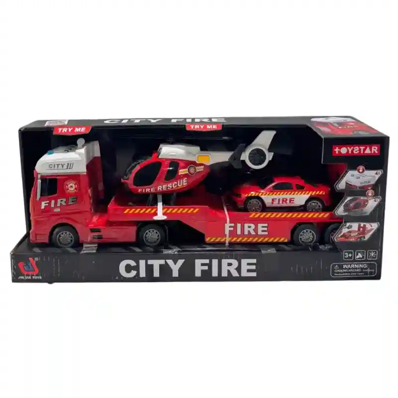 Jin Jia Toys пожарная служба 766, пластик, красный