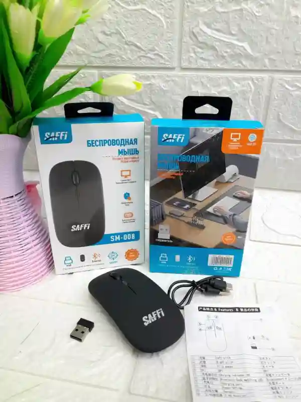 Беспроводная мышь SAFFI SM-008 (чёрная)