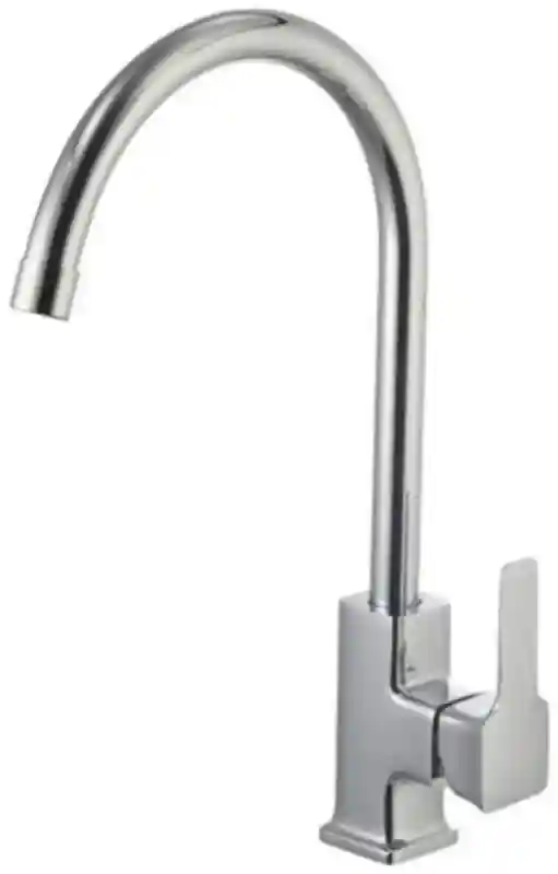 Смеситель для кухни с высоким поворотным изливом, хром