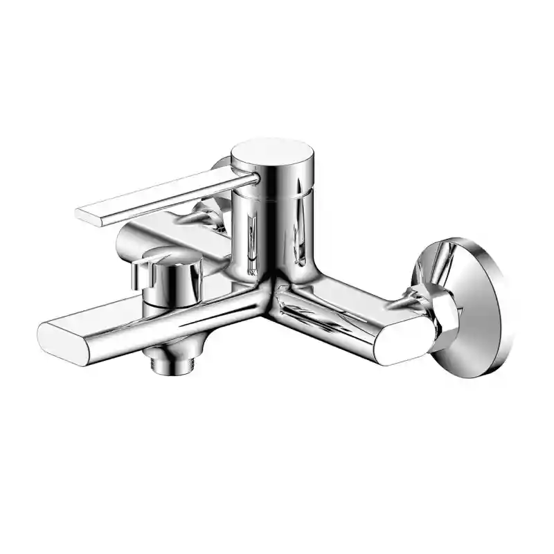 Смеситель для ванны и душа однорычажный, хром (Flat Modern)