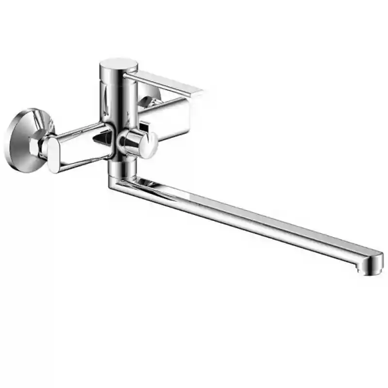 Смеситель для ванны и душа с длинным изливом, хром (Modern Flat Series)