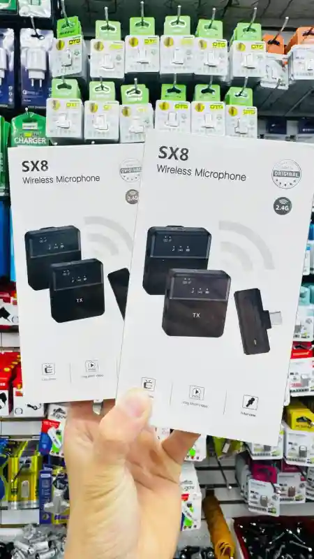 Микрофон-петличка 2в1 с тремя режимами (модель SX8)