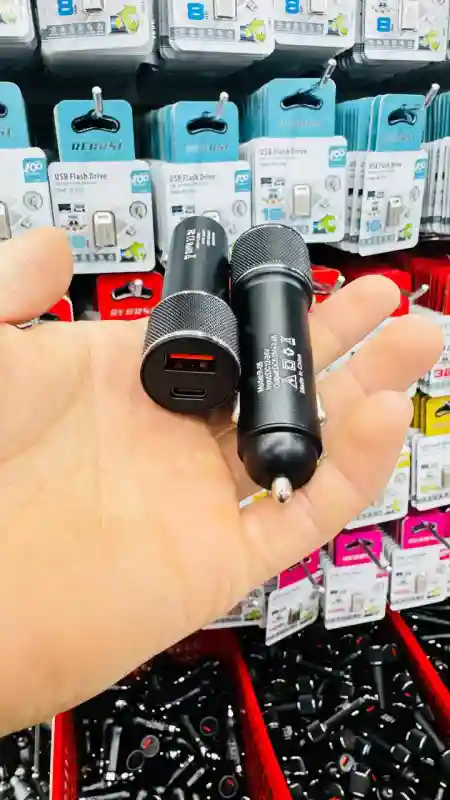 Автомобильное зарядное устройство металлическое (USB + PD)