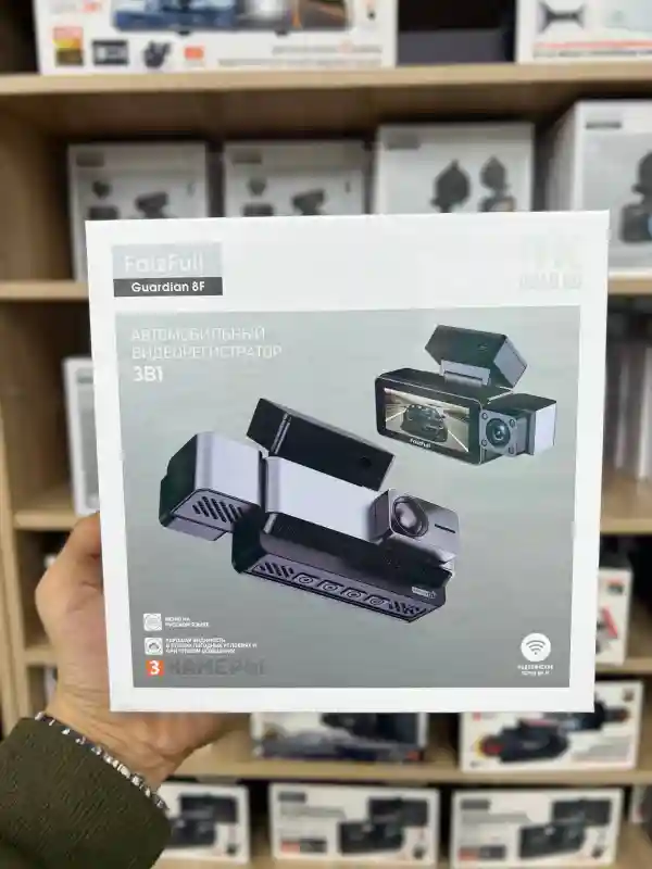 Автомобильный видеорегистратор 3в1 FaizFull Guardian 8F QUAD HD 4K с Wi-Fi и тре