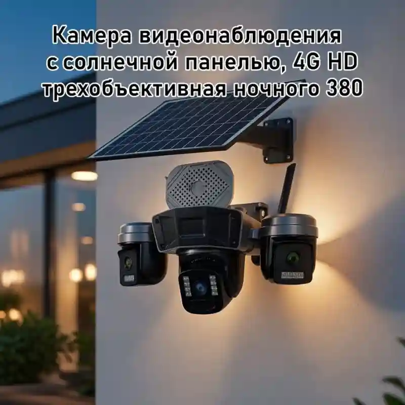 Камера видеонаблюдения с солнечной панелью
