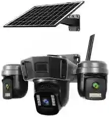 Уличная Wi-Fi IP-камера с тремя объективами, LED-прожекторами и солнечной панель