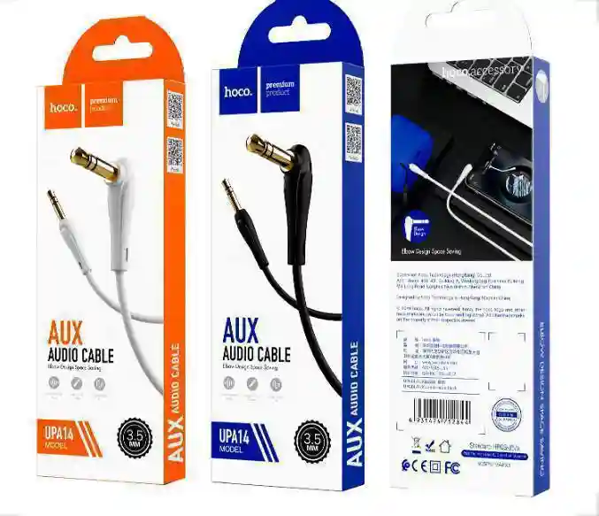 AUX аудиокабель HOCO UPA14 3.5 мм (угловой штекер)