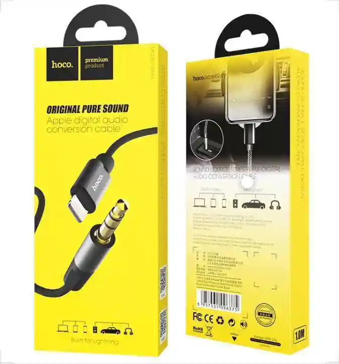 Аудиокабель HOCO Lightning-3.5 мм AUX (1 м)
