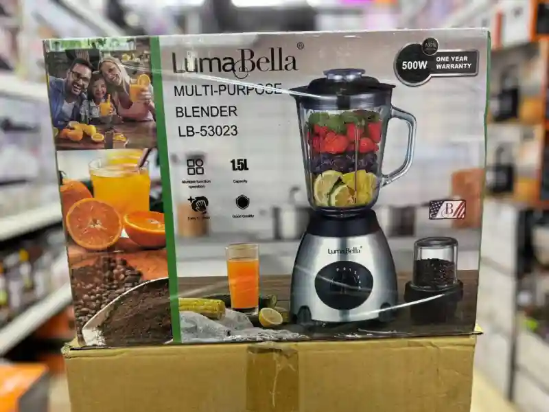 Блендер стационарный Luma Bella LB-53023 с кофемолкой, серебристый