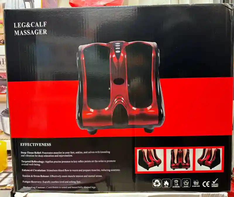 Массажер для ног и икр Leg & Calf Massager, красный/черный