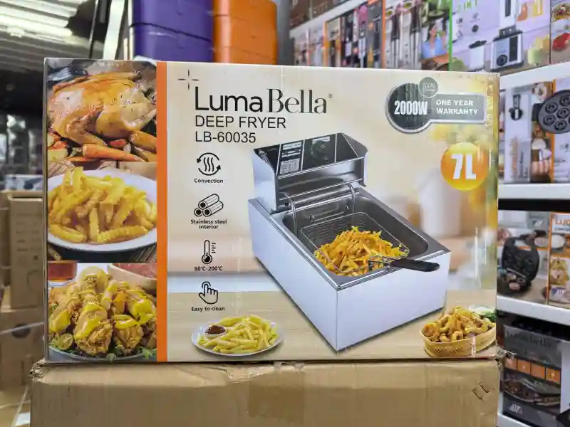 Фритюрница LumaBella LB-60035, 2000 Вт, 7 л, серебристый