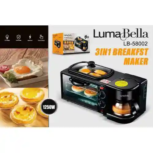 Кухонная станция для завтрака LumaBella LB-58002 (3в1), 1250W