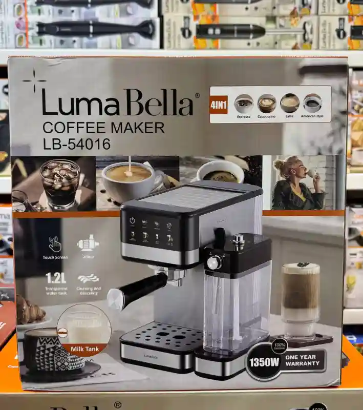 Рожковая кофеварка LumaBella LB-54016 (4 в 1), 1350W