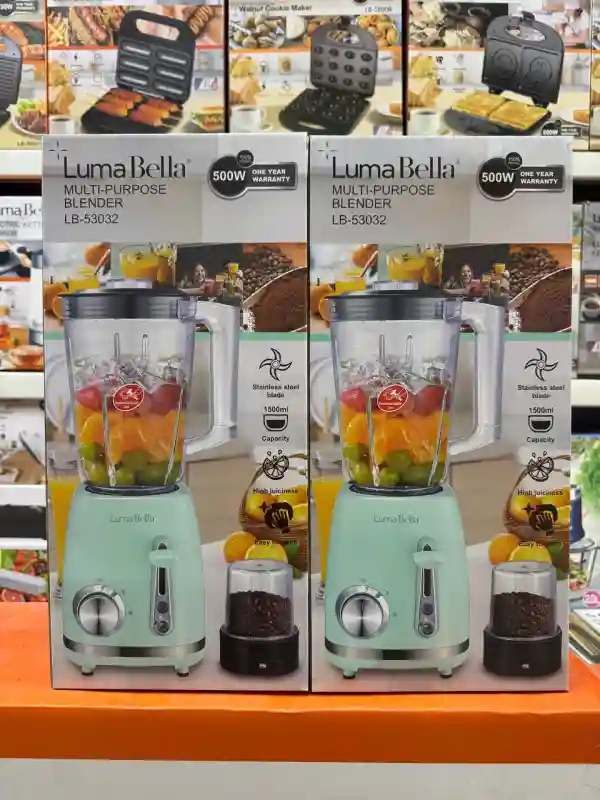 Стационарный блендер LumaBella LB-53032 (2 в 1) с кофемолкой, 500W