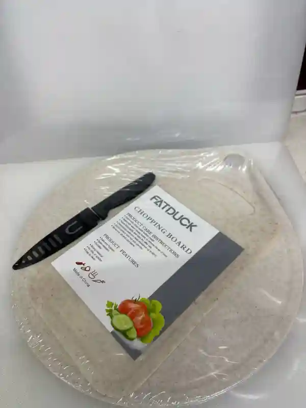 Набор разделочная доска и нож FATDUCK, бежевый