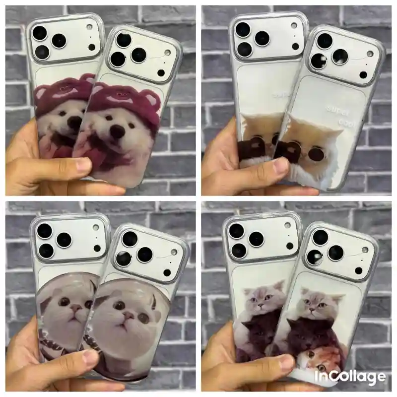 Чехол с принтом животных (котики/собачки)