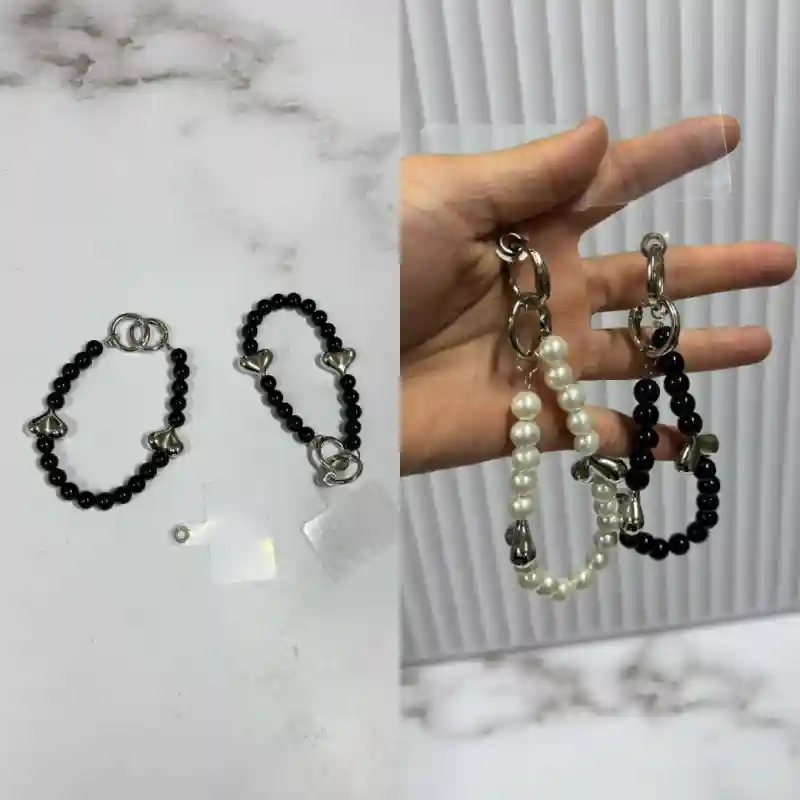 Ремешок-браслет для телефона с жемчугом