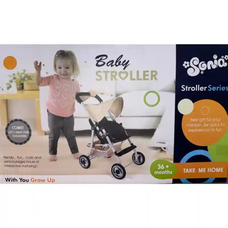 Металлическая коляска для кукол