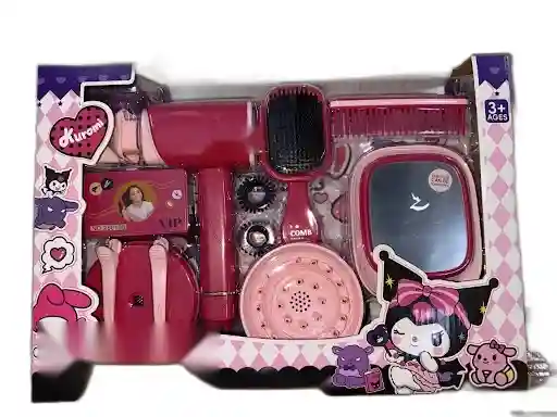 Набор стилиста Kuromi с феном и зеркалом